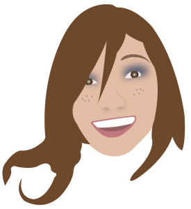 Girl 1 - A smiling girl happy from using the best tooth powder