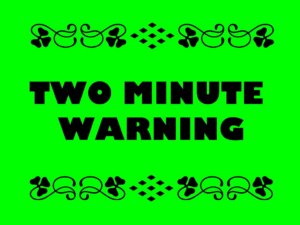 Gridiron Bingo: Two Minute Warning