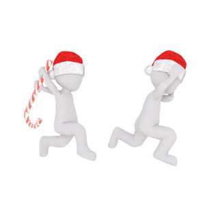 White male, White figure, Isolated, Candy Cane, Hook Route, Interception