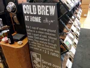Cold Brew sign, Whole Foods, Los Angeles, California, USA