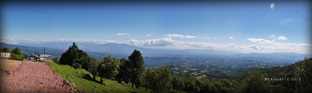 Partial view of Costa Rica Central Valley. Taken from the road to Poás Volcano.