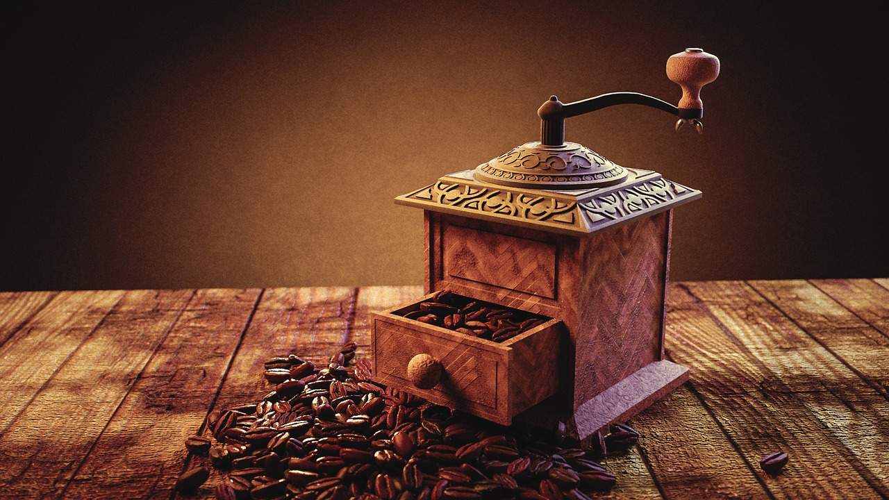 Coffee Grinder, Coffee Beans, Coffee, Powder, Coffee Grounds, Drink